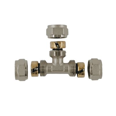 232 psi brass compression tee Fitting ISO 9001 Thread ISO228