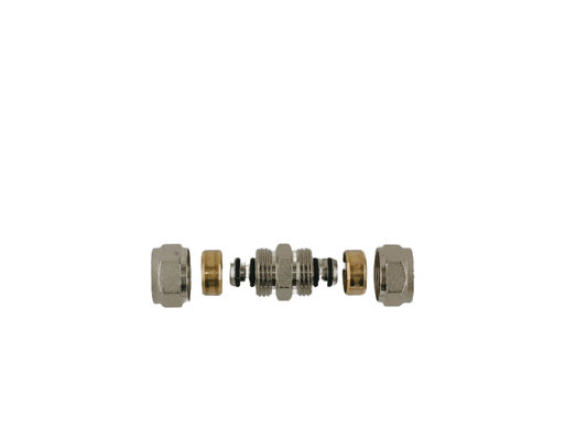 Chromed Brass Compression Fittings Coupling Straight DIN BS Standard