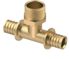 Brass Tee Reducing Male Thread Pipe fittings