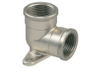Female / Female Thread Brass 90 Degree Elbow Fittings With Screw Fixation
