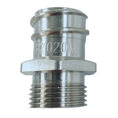 Chromed Brass 20mm Male Thread Fittings For Oil Media