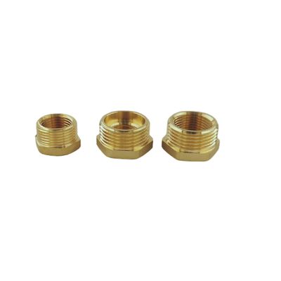 18mm - 28mm Brass End Cap Male Thread Hexagon Head Forged Body